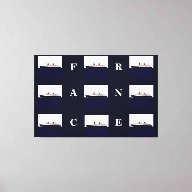 Paquebot France Leinwanddruck (Vorderseite)