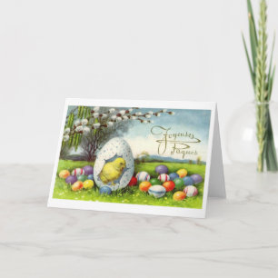 Pâques Card für Vintage französische Osterjoyeys Feiertagskarte