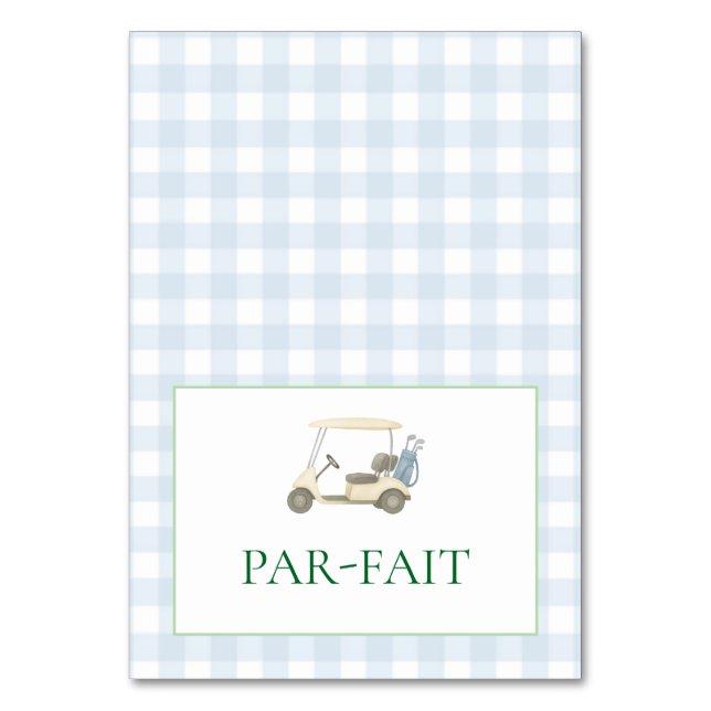 Par-Fait-Tischkarte Tischnummer (Vorderseite)