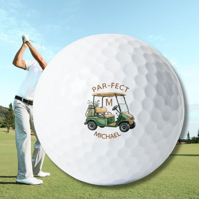 Par-fekte maßgeschneiderte Monogramm-Namens-Golfbä Golfball (Von Creator hochgeladen)
