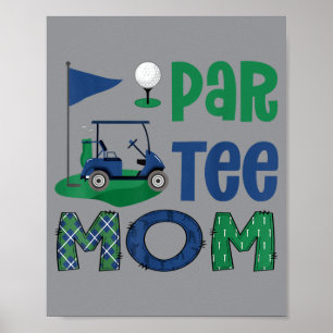 Par- Mama Golf-Fan Geburtstagsfeier Familie passen Poster