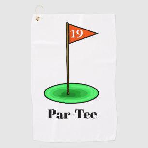 Par-T-Shirt 19. Loch Golf Handtuch