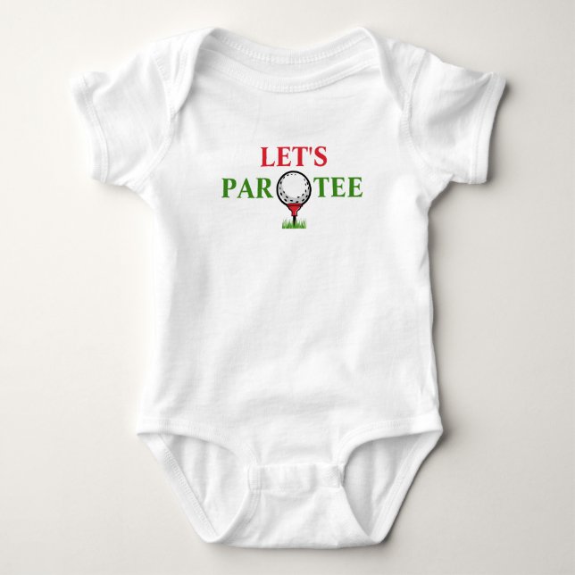 Par T-Shirt Funny Golf Baby Strampler (Vorderseite)