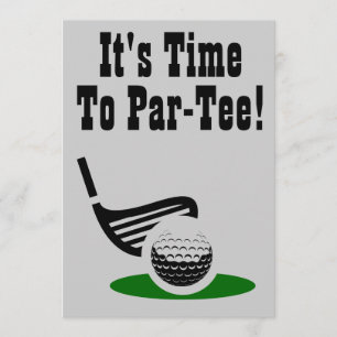 Par-T-Shirt Golf Bachelor Party einladen Einladung