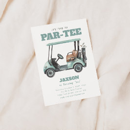 Par-T-Shirt Golf Geburtstagsparty Einladung