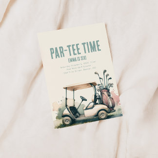 Par-T-Shirt Golf Geburtstagsparty Einladung