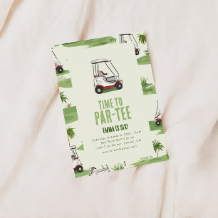 Par-T-Shirt Golf Geburtstagsparty Einladung
