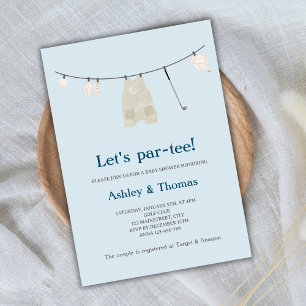 Par-T-Shirt Golf Niedlich Boy Baby Shower Einladung