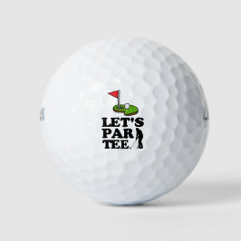 Par T-Shirt mit Golfflagge Golfball