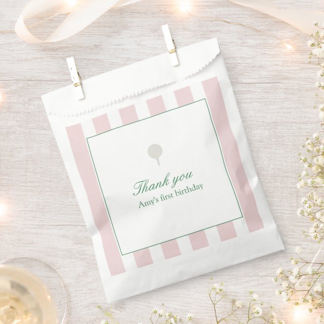 Par-T-Shirt Pink Golf Birthday Gefälligkeitsags vo Geschenktütchen (Ausgeschnitten)