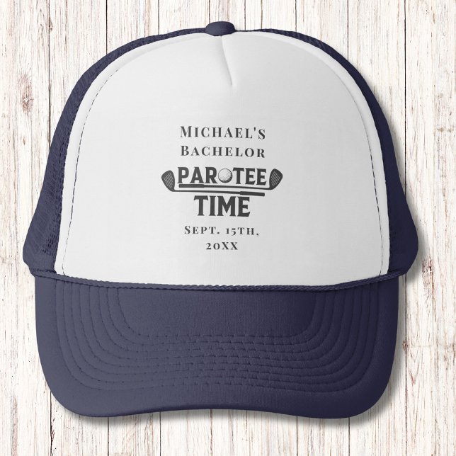 Par T-Shirt Time Hat | Bachelor Golf Weekend Marin Truckerkappe (Von Creator hochgeladen)