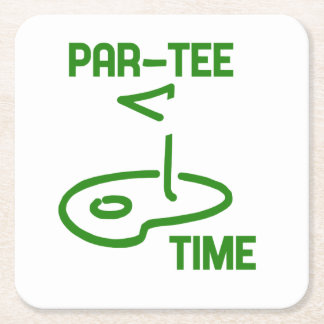Par T-Shirt Time Rechteckiger Pappuntersetzer