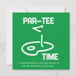 Par-T-Shirt Time White Einladung