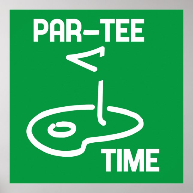 Par-T-Shirt Time White Poster (Vorne)
