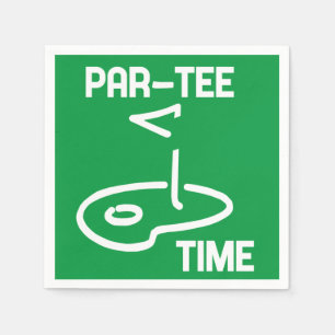 Par-T-Shirt Time White Serviette