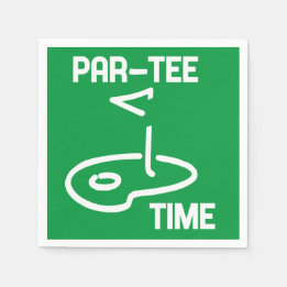 Par-T-Shirt Time White Serviette