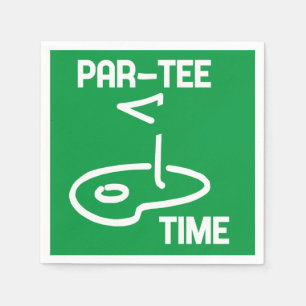 Par-T-Shirt Time White Serviette