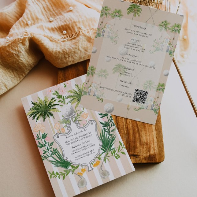 Par-T-Shirt vor dem T-Shirt | Golf Bachelorette Wo Einladung (Von Creator hochgeladen)