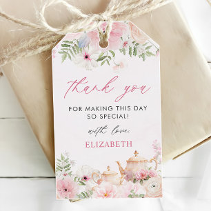 Par-tea Floral Tea Girl Geburtstagsparty Geschenkanhänger