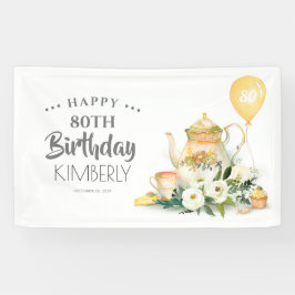 Par-Tea Floral Teapot zum Geburtstag Banner