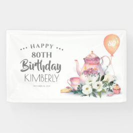 Par-Tea Floral Teapot zum Geburtstag Banner