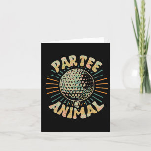 Par-tee Animal Funny Golf Golfer Let's Par T-Shirt Karte