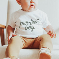 Par-tee Boy Golf 1. Geburtstag Sage Green T-Shirt