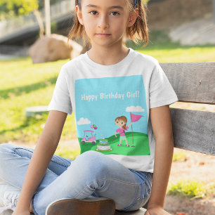 Par-Tee Chibi-Mädchen-Geburtstags-Golfparty T-Shirt