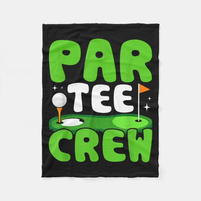 Par Tee Crew Golfspaß Geist  Fleecedecke (Vorderseite)
