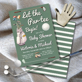 Par-tee Golf Baby Dusche Einladung