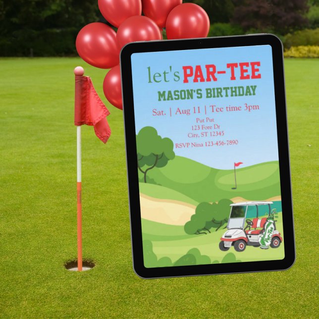 PAR-TEE, golf birthday Einladung (Von Creator hochgeladen)