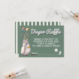Par-tee Golf Diaper Raffle-Karte Einladung