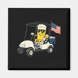 Par Tee In The USA Lustiger Patriotischer Bier Gol Magnet