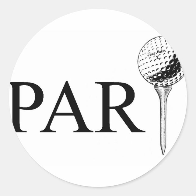 Par(tee) Runder Aufkleber (Vorderseite)