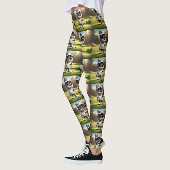 "Par-tee-Zeit: Der Coole Cat's Golf Swing!" Leggings (Links)