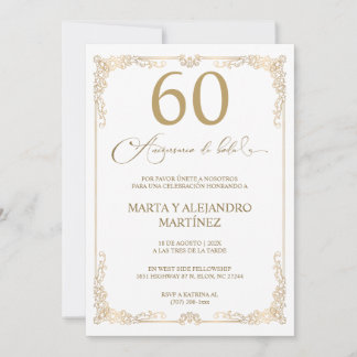 Para 60 Aniversario de Boda Einladung