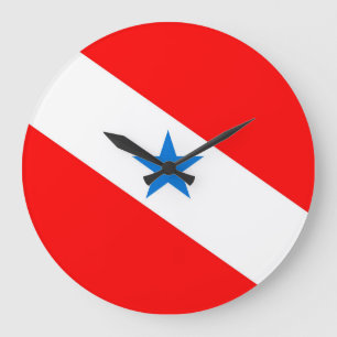 Para Brasilien Flaggenregion Symbol Große Wanduhr
