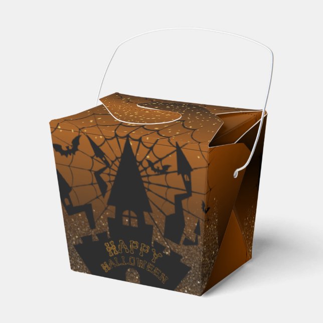 para Halloween marrón con naranja Geschenkschachtel (Vorderseite)
