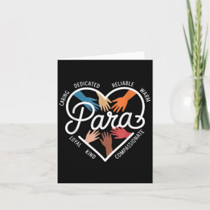 Para Heart Hilfslehrer Paraeducator Karte