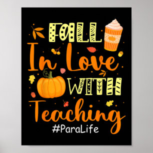 Para Life in Liebe mit dem Lehren von Herbstwochen Poster