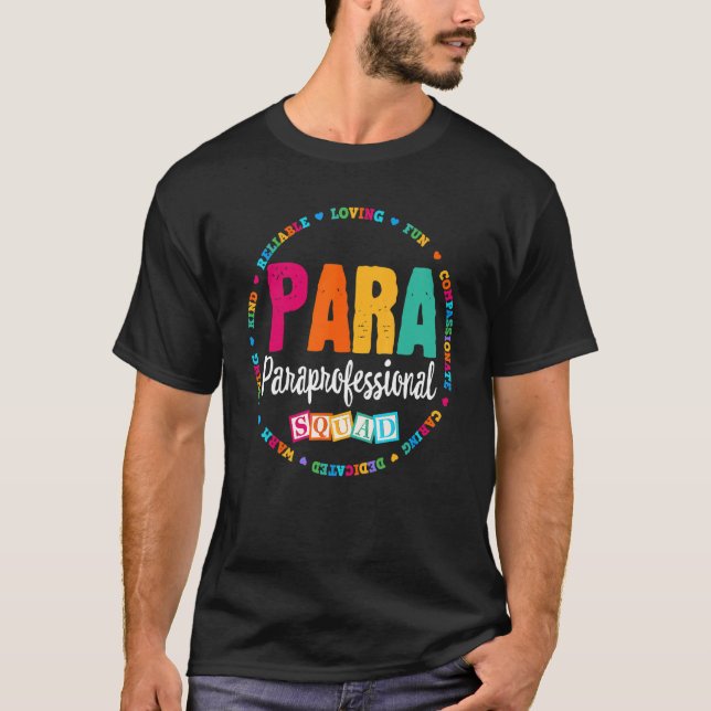 Para Paraprofessional Squad Lehrerin Assis T-Shirt (Vorderseite)