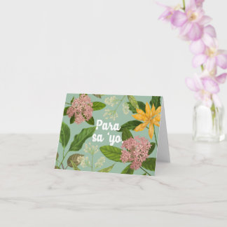 "Para sa 'yo" (für Sie) Philippinische Blume Karte