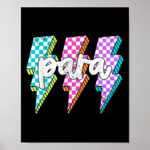 Para Squad Paraprofessional Lehrer Blitzschlag Poster