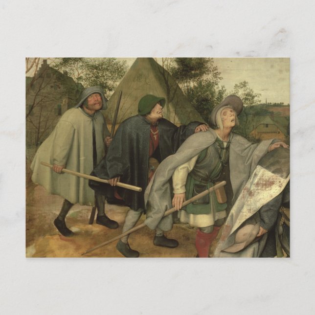 Parabel der Blinden, Detail von drei blinden Postkarte (Vorderseite)