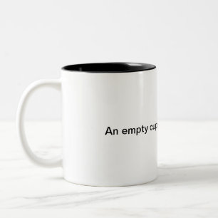 Parabel der vollen Schale Zweifarbige Tasse