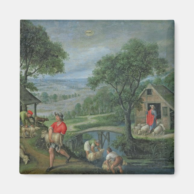 Parabel des guten Hirten, c.1580-90 Magnet (Vorne)