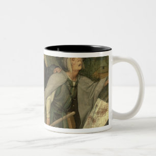 Parabel von dem blinden, Detail von drei blind Zweifarbige Tasse