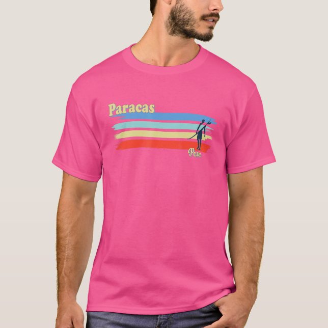 Paracas Peru Surfstrand T-Shirt (Vorderseite)