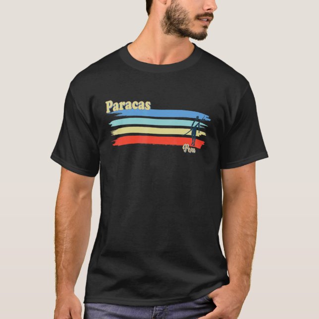 Paracas Peru Surfstrand T-Shirt (Vorderseite)