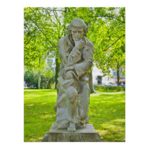 Paracelsus-Denkmal in Salzburg Poster